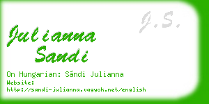 julianna sandi business card